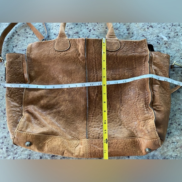 Maxon Collection made in Italy Genuine Leather in Caramel Brown vintage tote bag - Picture 7 of 9